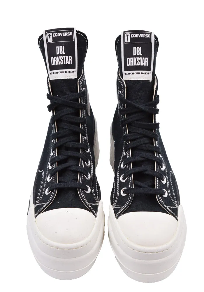 RICK OWENS DRKSHDW x CONVERSE DC02CX954 A04R1 DBL DRKSTAR HI SNEAKERS BLACK