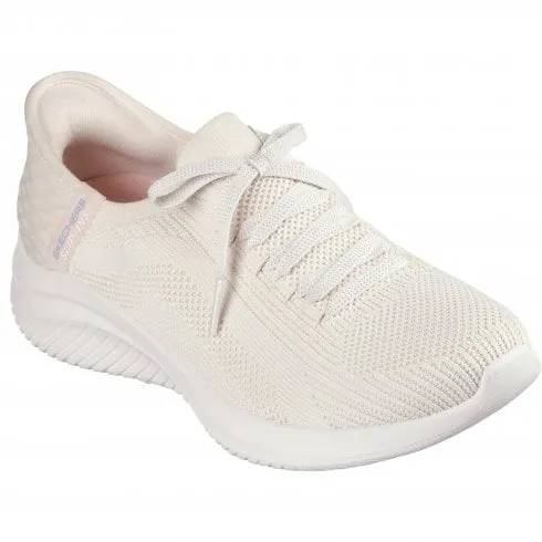 Skechers Ultra Flex 3.0 - Brilliant | Natural | Womens Slip Ins Trainers