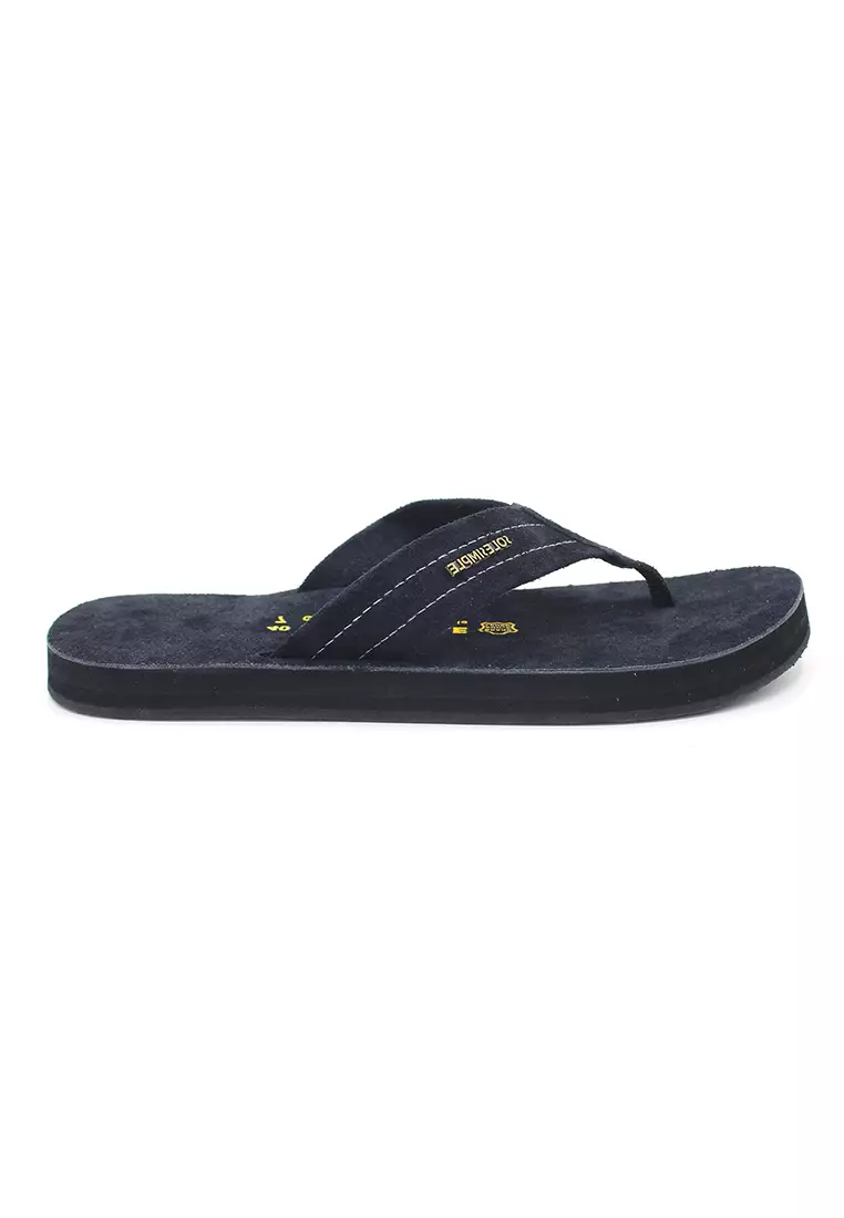 SoleSimple York - Black Leather Sandals & Flip Flops