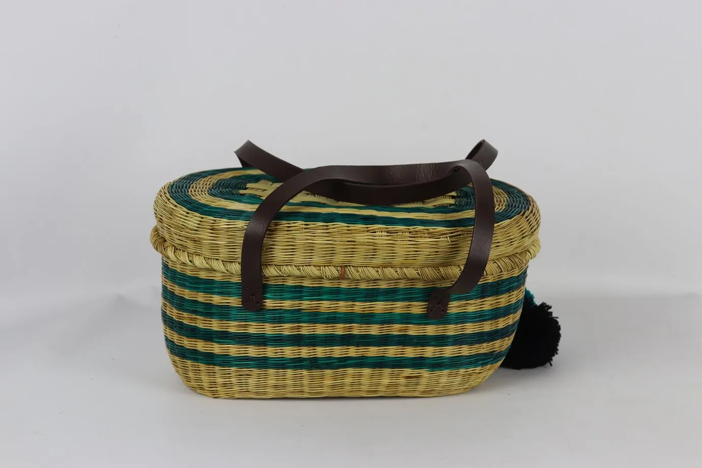 SOPHIE ANDERSON STRIPED RAFFIA SHOULDER BAG