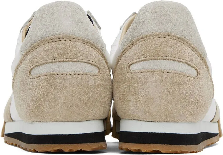 Spalwart White & Beige Pitch Low Sneakers