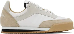 Spalwart White & Beige Pitch Low Sneakers