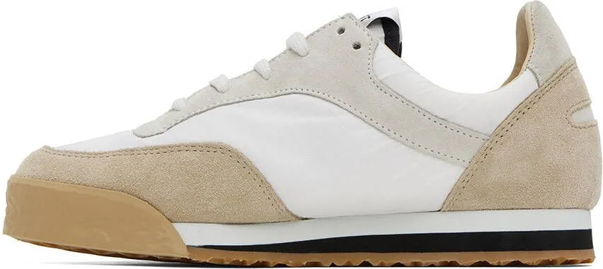 Spalwart White & Beige Pitch Low Sneakers