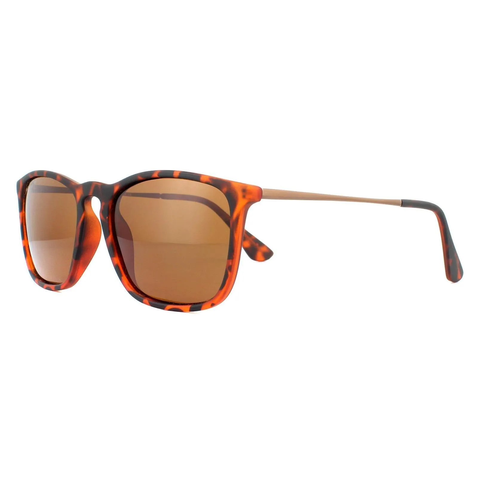 Sunglasses | Rectangle Brown Turtle Rubbertouch Brown Polarized Sunglasses | montana