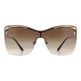 Sunglasses | Shield Pale Gold Brown Gradient Sunglasses | Bvlgari