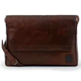 Tabitha: Women's Cognac Leather Cross Body Bag