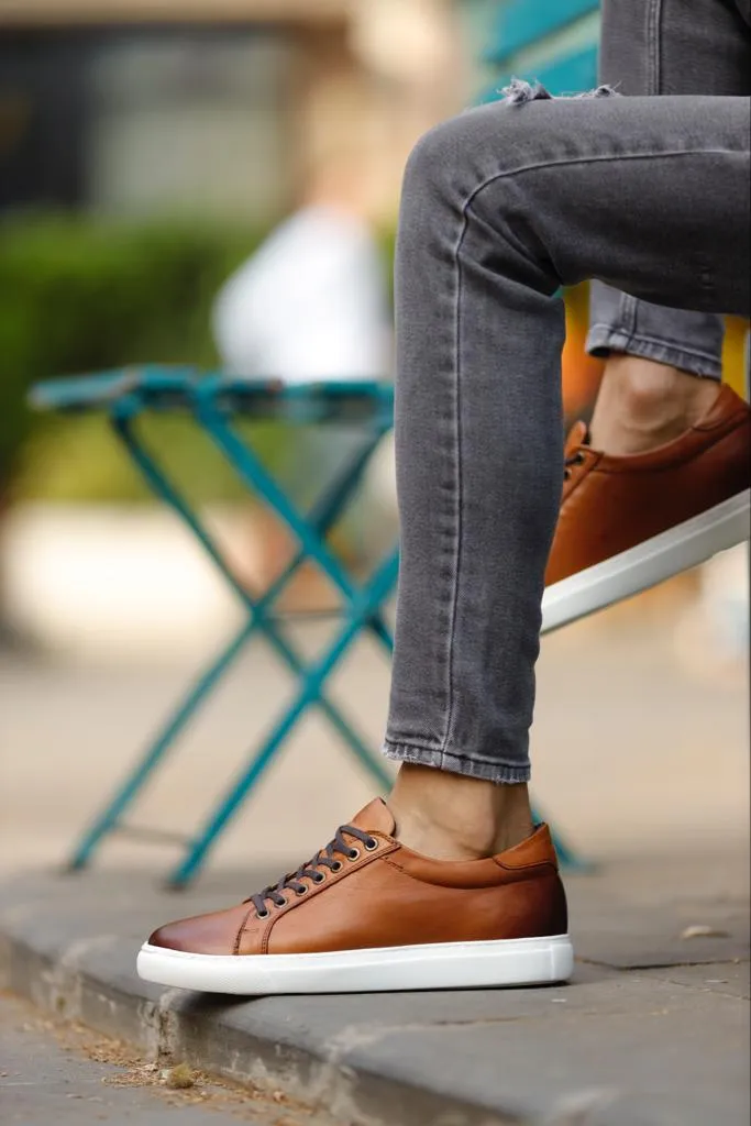 Tan Low-Top Sneakers for Men | GentWith.com