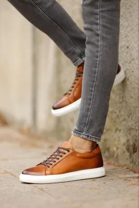 Tan Low-Top Sneakers for Men | GentWith.com