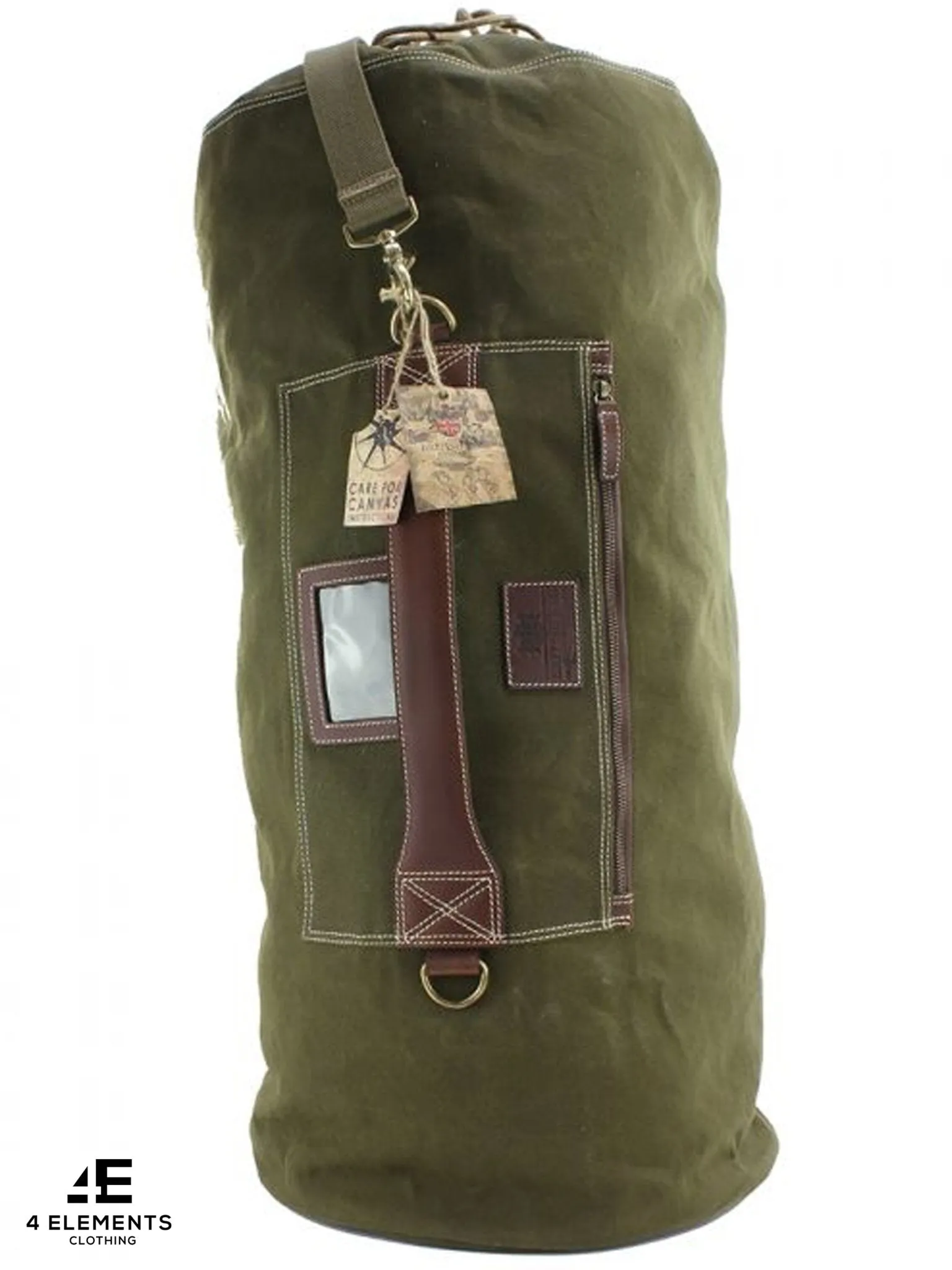 The British Bag Company - Navigator Khaki Waxed Canvas Kit Bag