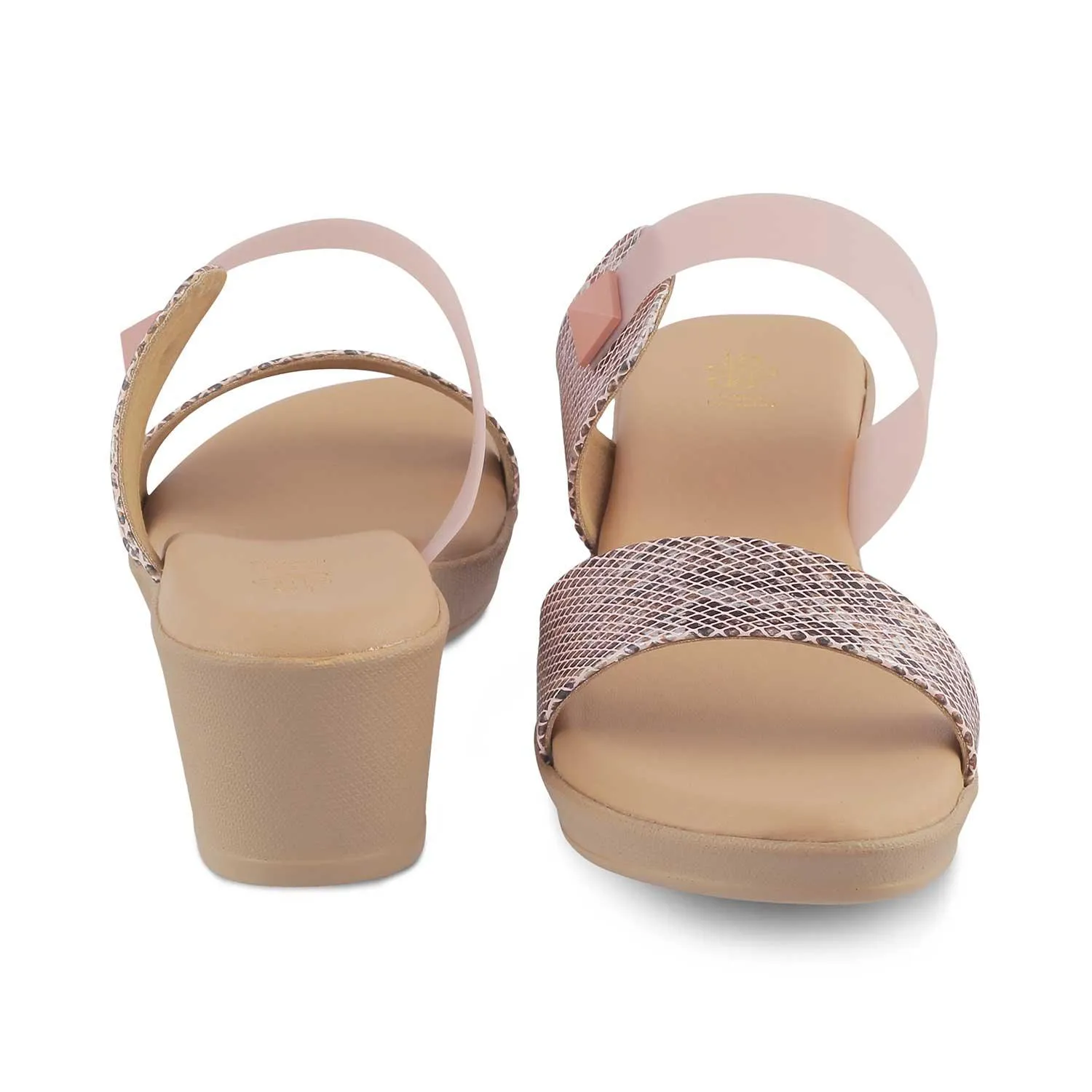 The Chios Pink Women's Casual Wedge Sandals Tresmode