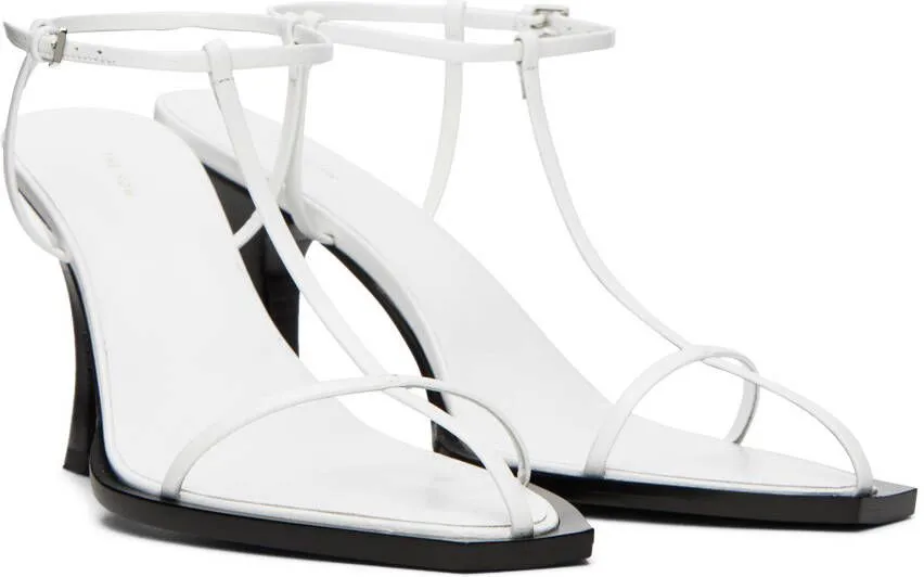 The Row White T Bar Heeled Sandals