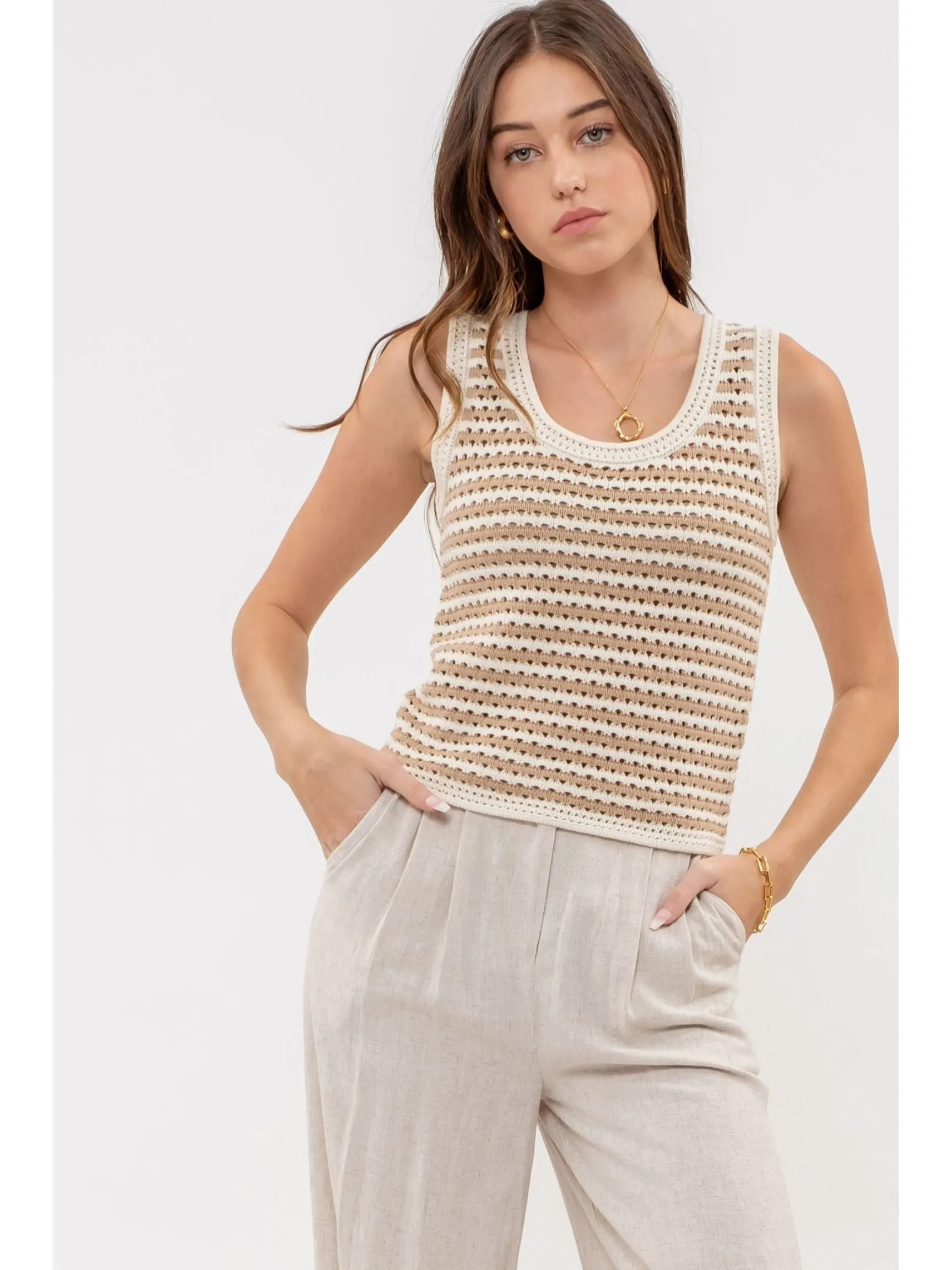 Topanga Girl Crochet Tank