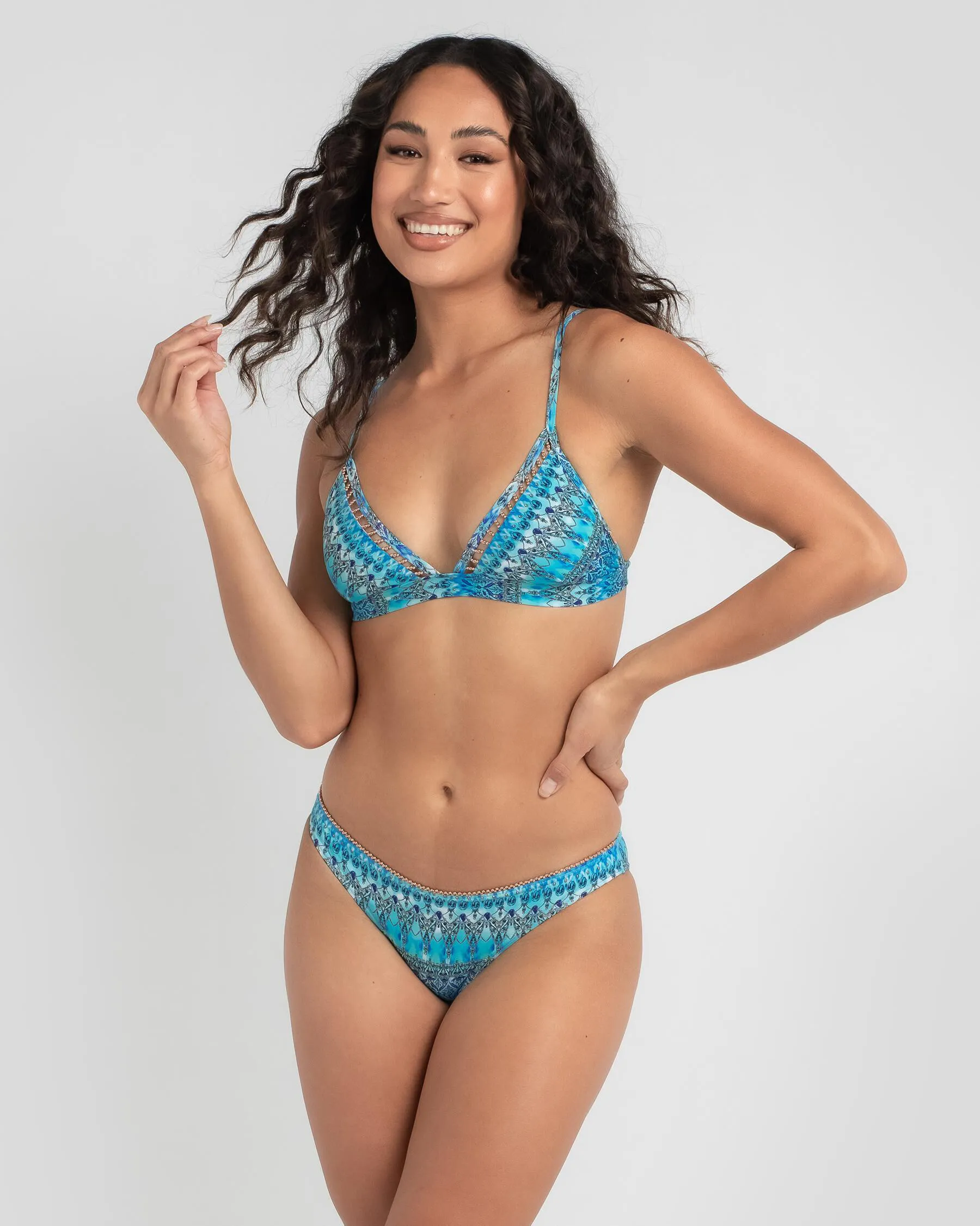 Topanga Marine Jewel Triangle Bikini Top