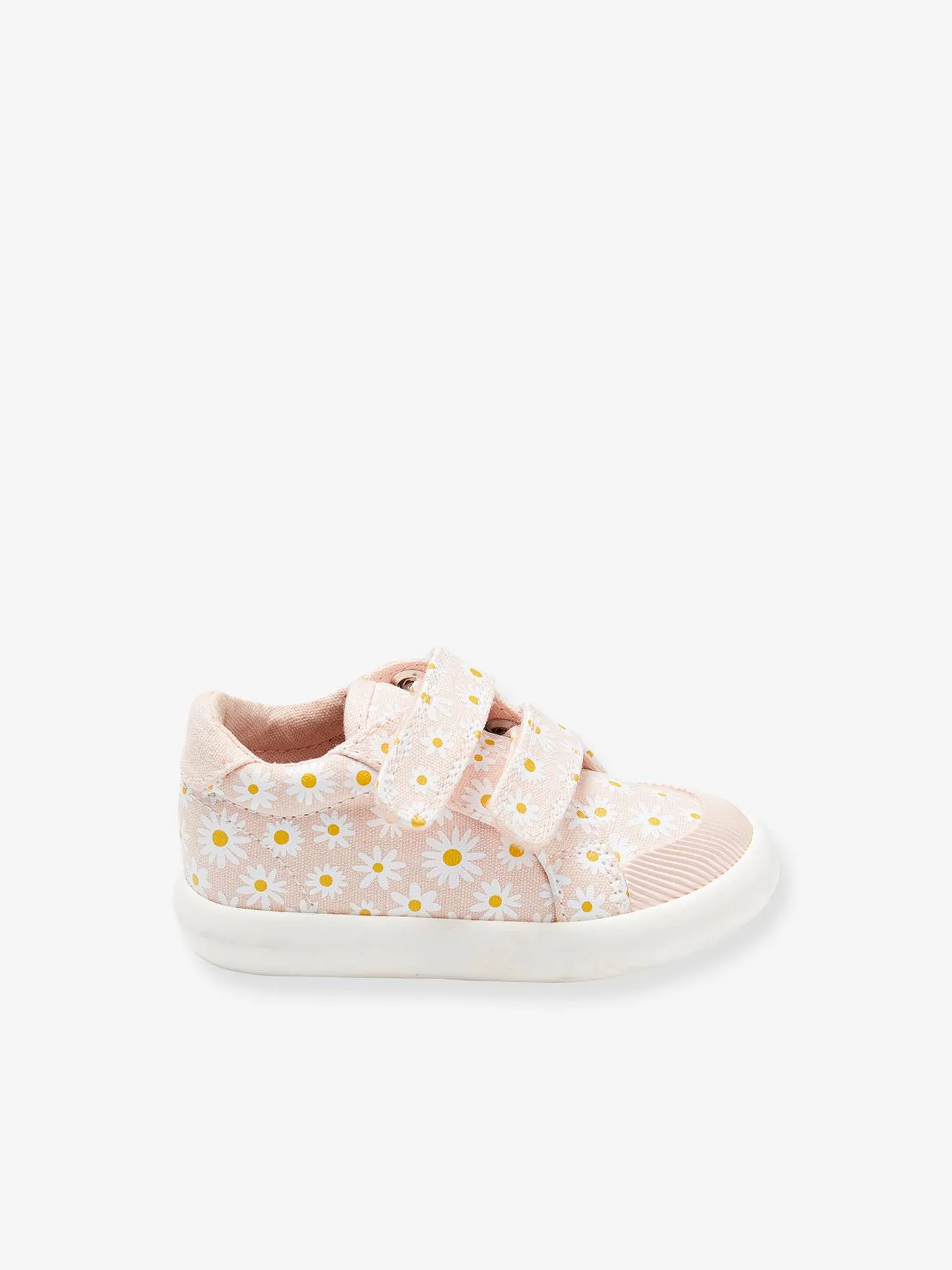 Touch-Fastening Trainers in Canvas for Baby Girls - printed pink