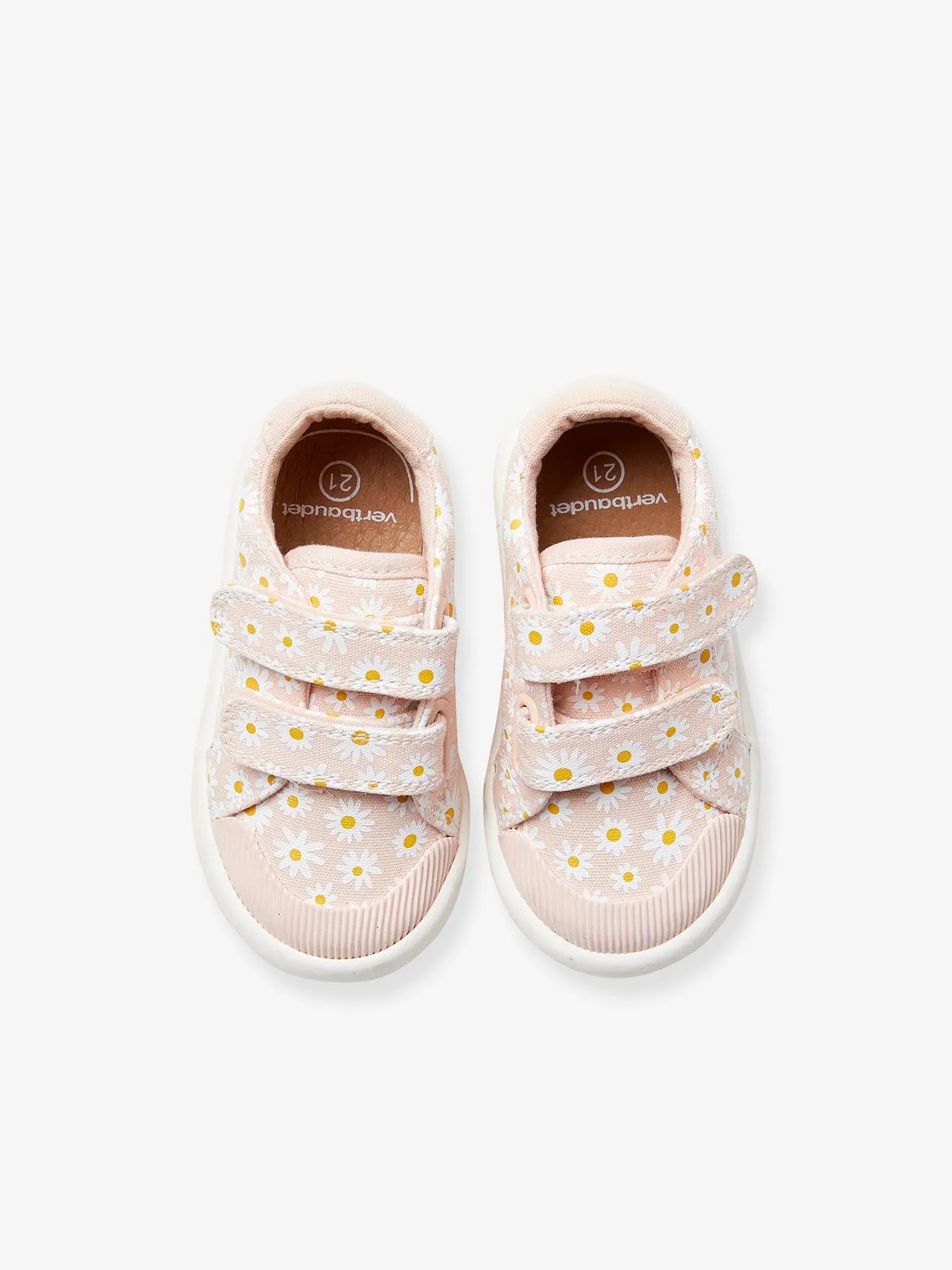 Touch-Fastening Trainers in Canvas for Baby Girls - printed pink