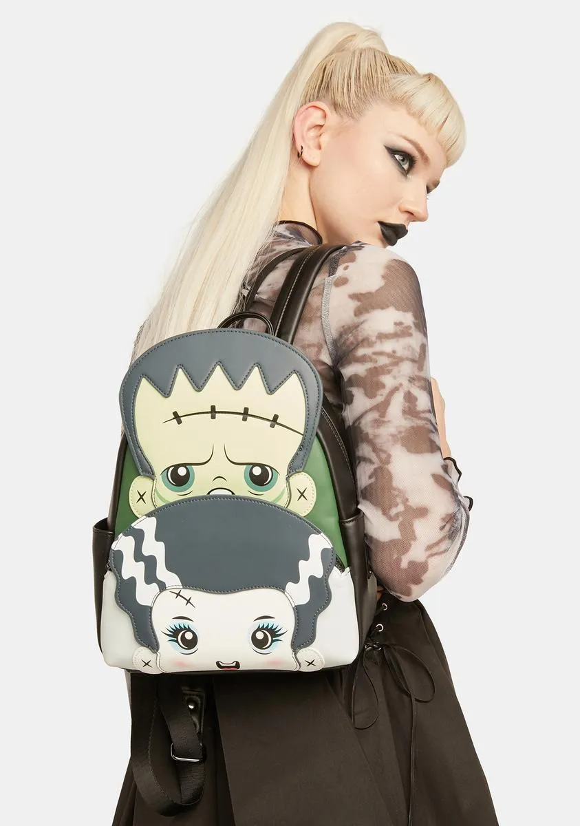 Universal Monsters Frankie And Bride Cosplay Backpack-