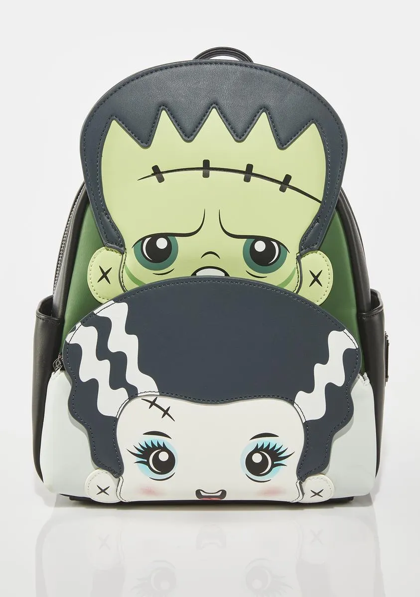 Universal Monsters Frankie And Bride Cosplay Backpack-