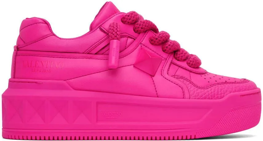 Valentino Garavani Pink One Stud Sneakers