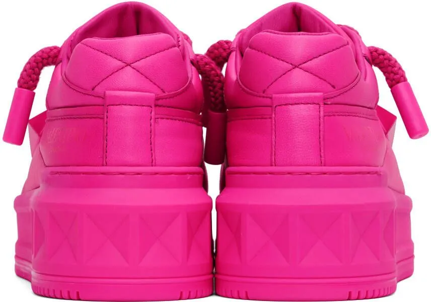 Valentino Garavani Pink One Stud Sneakers