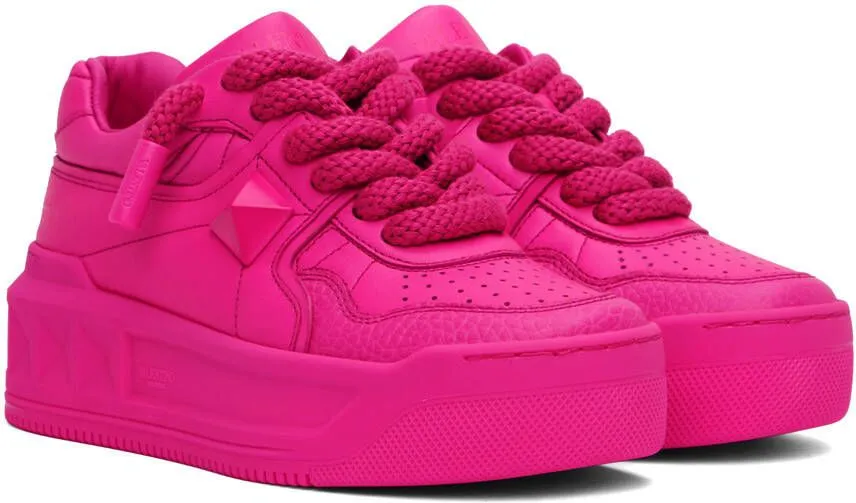 Valentino Garavani Pink One Stud Sneakers