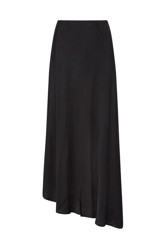 --Valeria Asymmetric Midi Skirt-