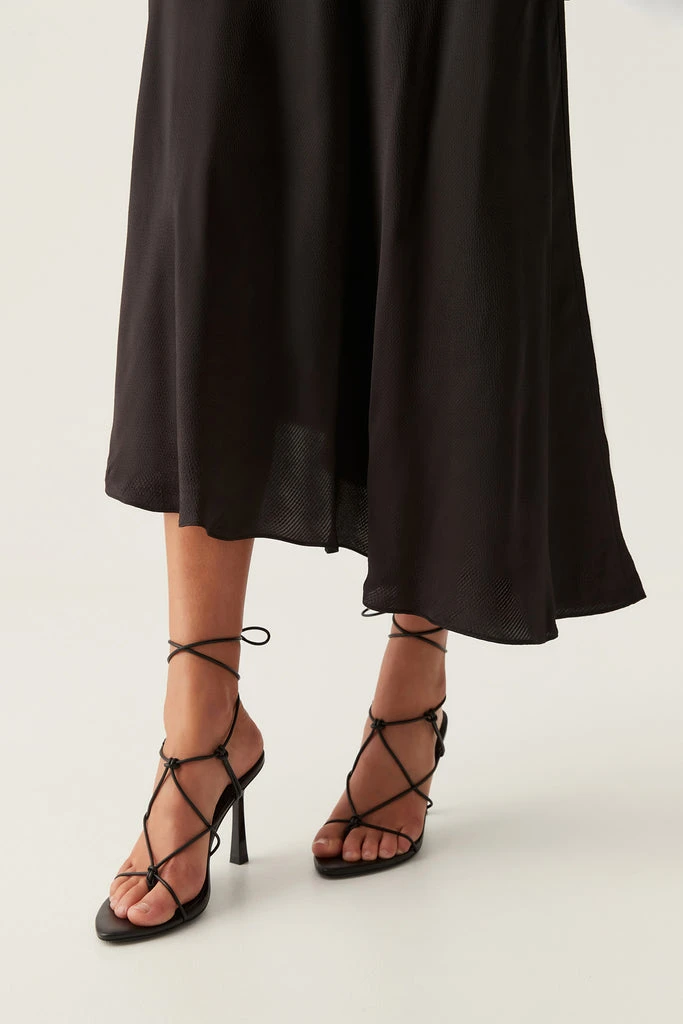 --Valeria Asymmetric Midi Skirt-