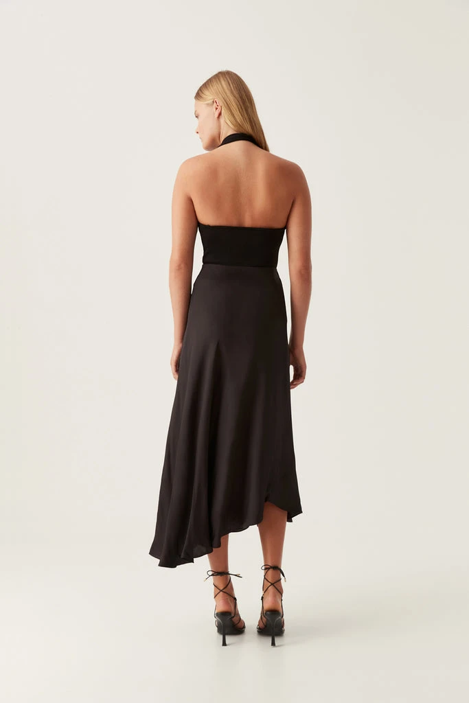 --Valeria Asymmetric Midi Skirt-