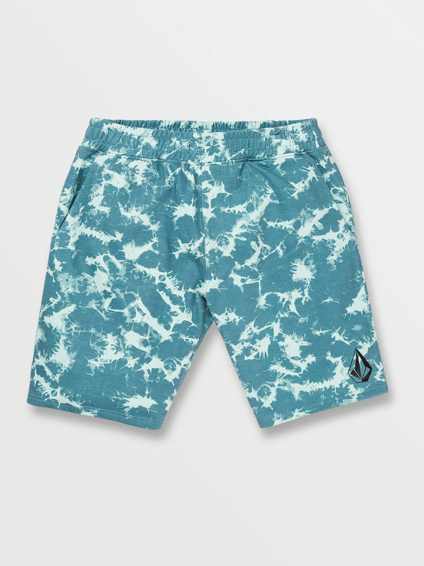 Vamo Elastic Waist Fleece Shorts - Chlorine