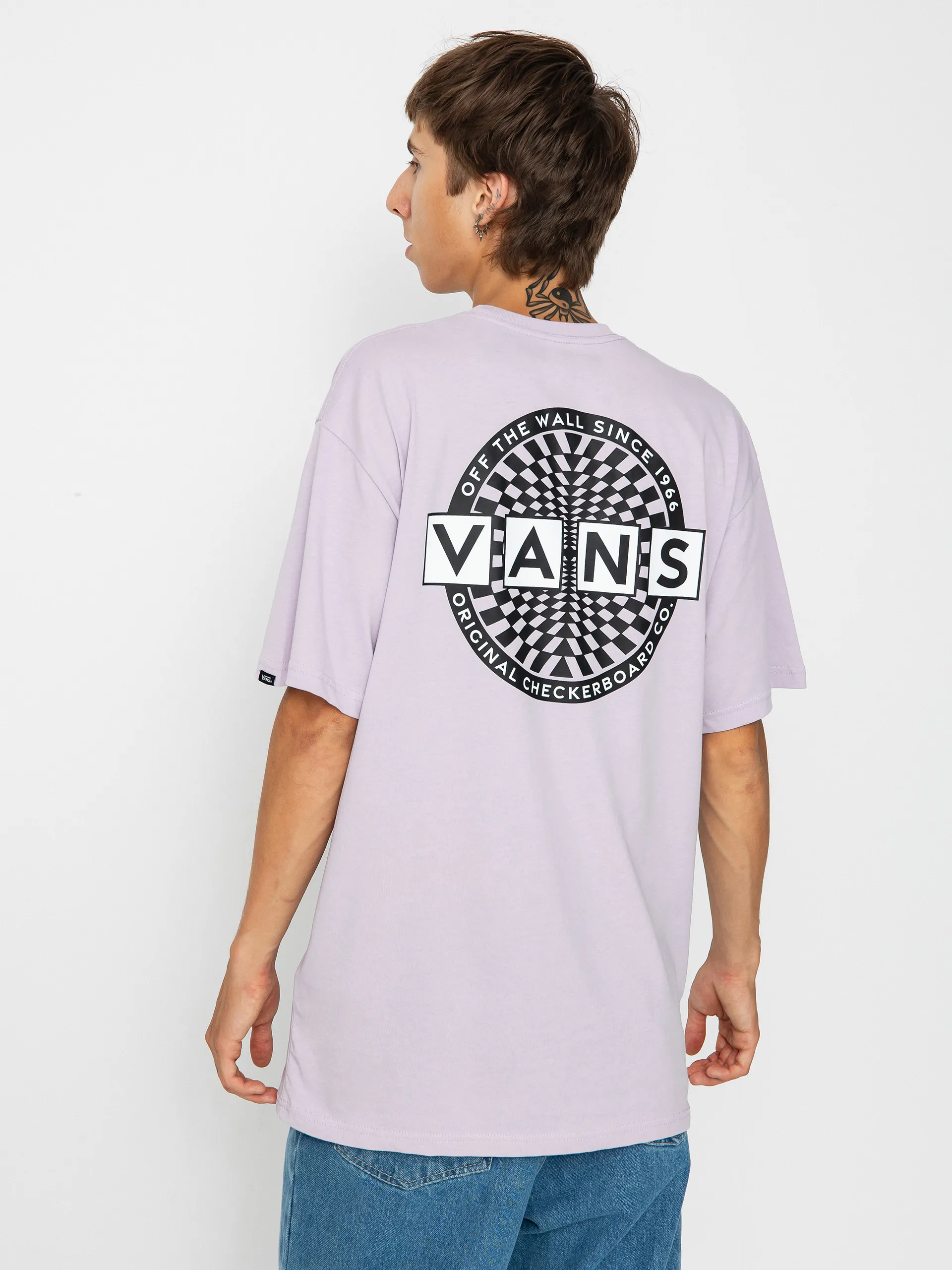 Vans Warped Checkerboard Logo T-shirt (lavender frost)