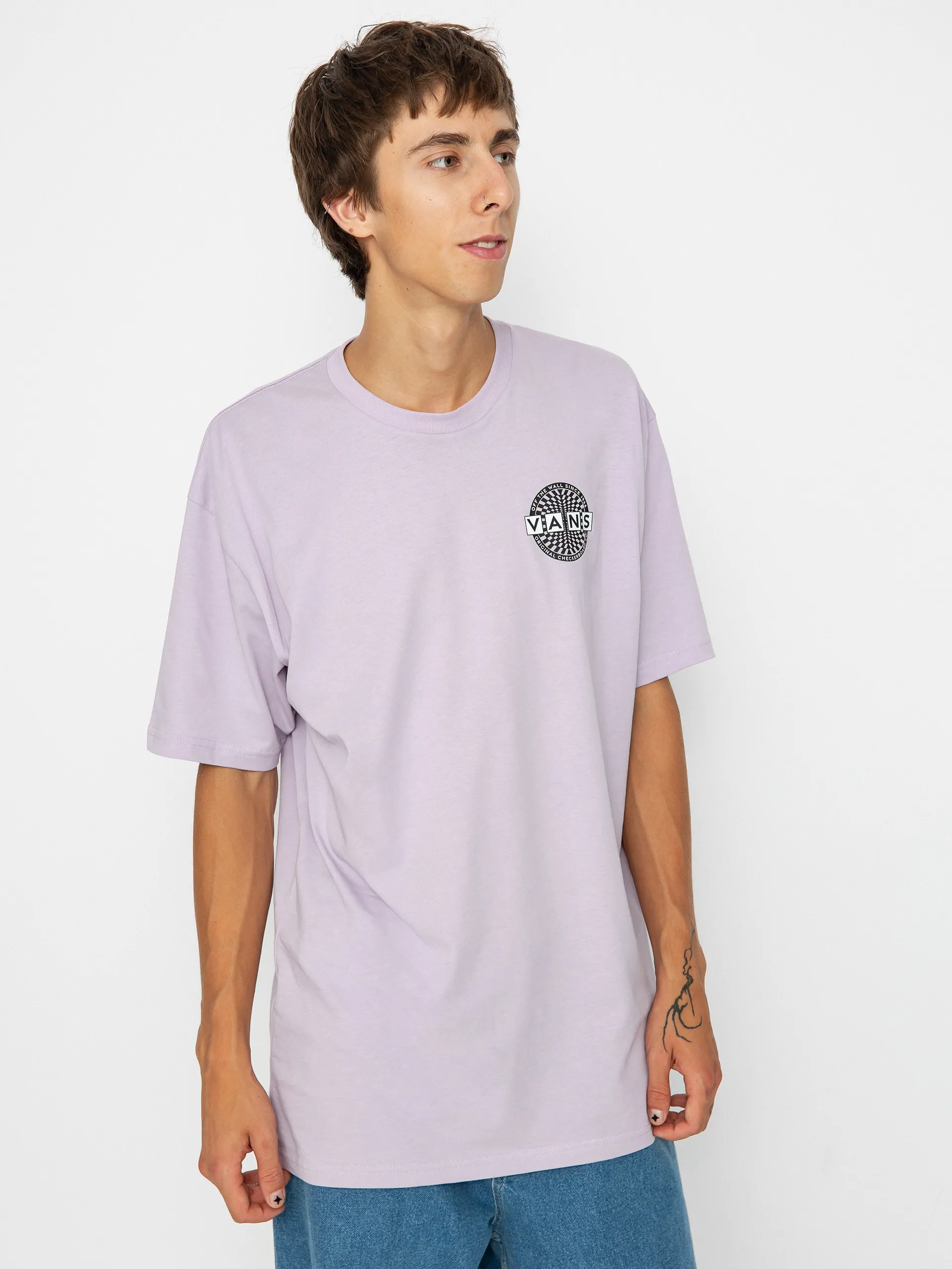 Vans Warped Checkerboard Logo T-shirt (lavender frost)