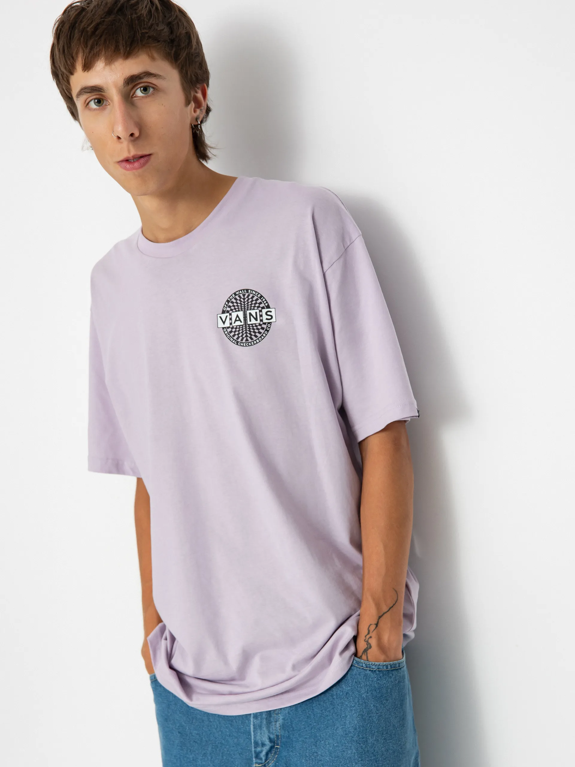 Vans Warped Checkerboard Logo T-shirt (lavender frost)