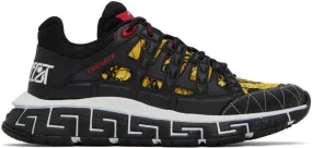 Versace Black & Gold Trigreca Sneakers