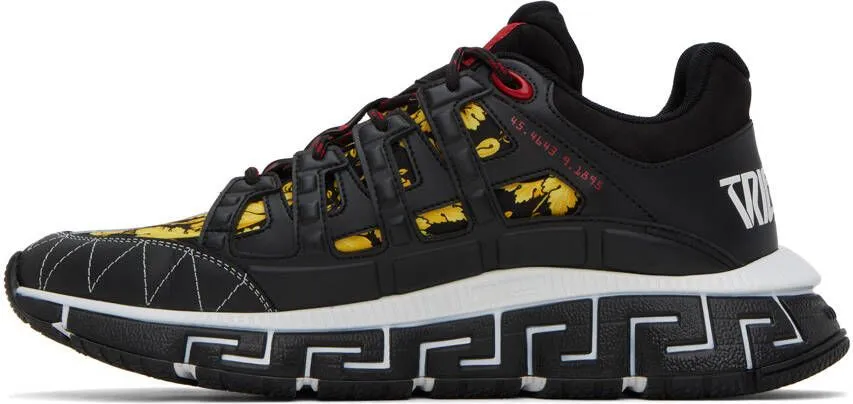 Versace Black & Gold Trigreca Sneakers