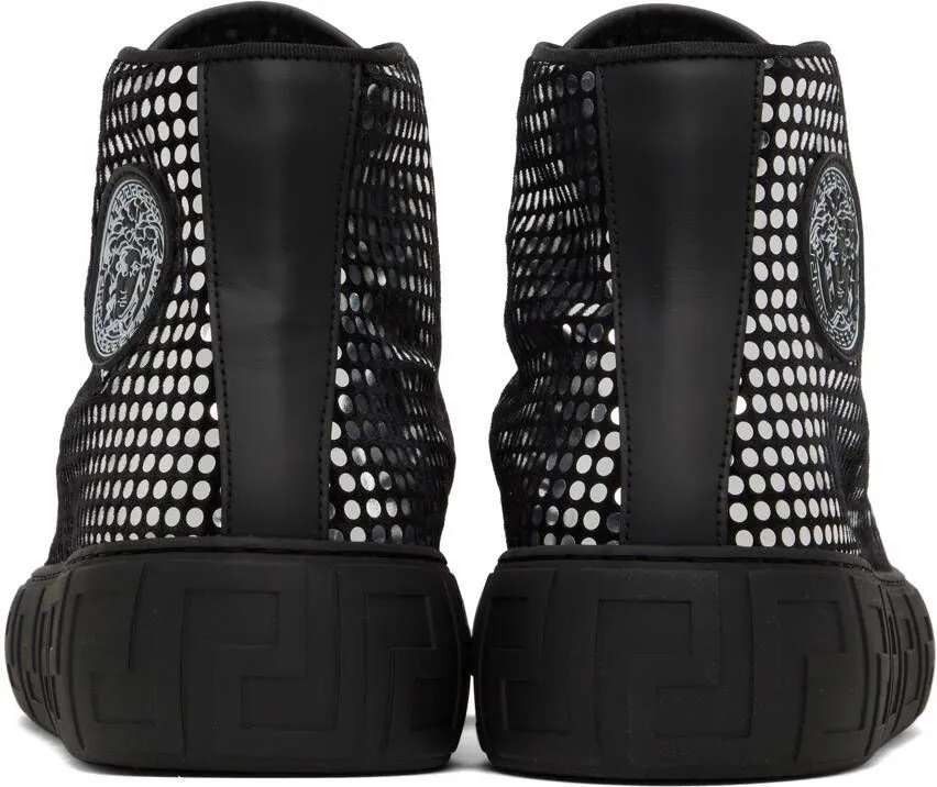 Versace Black Greca Sneakers