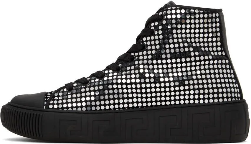 Versace Black Greca Sneakers