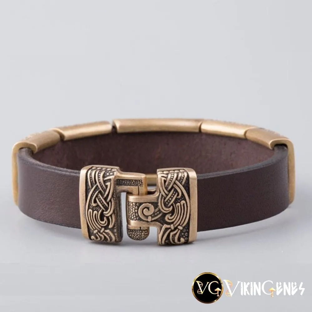 Viking Bracelet of - Gullinkambi - Valknut - Triquetra