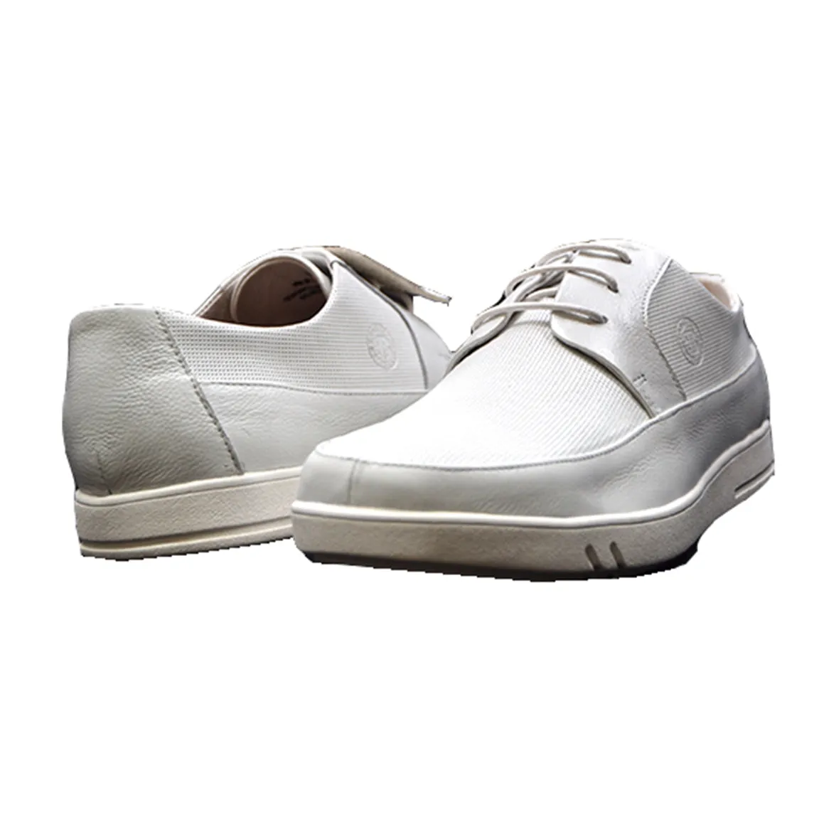 Westminster White Leather Lace-Up Shoes from British Collection