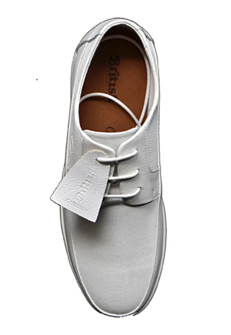 Westminster White Leather Lace-Up Shoes from British Collection