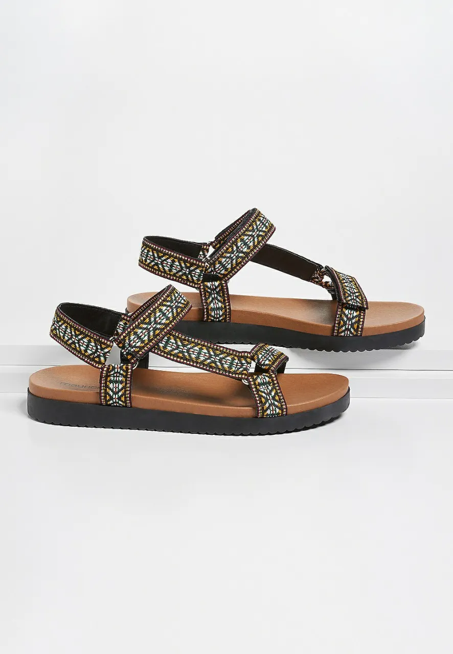 Women Maurices Sandals | Polly Woven Strap Utility Sandal