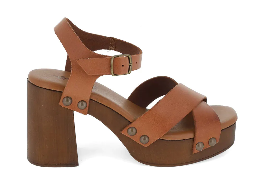 WOMEN'S CHOCOLAT BLU HIRA SANDALS IN CONGNAC LEATHER