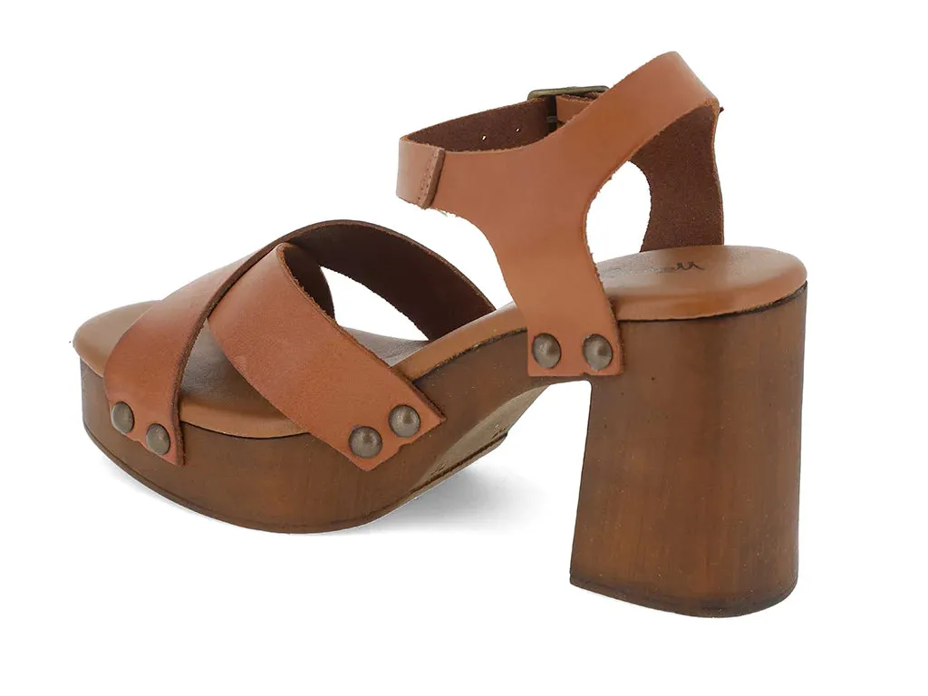 WOMEN'S CHOCOLAT BLU HIRA SANDALS IN CONGNAC LEATHER