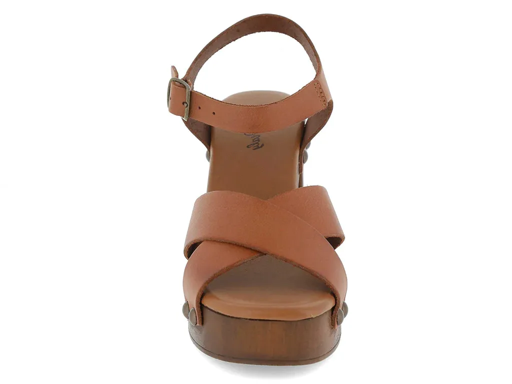 WOMEN'S CHOCOLAT BLU HIRA SANDALS IN CONGNAC LEATHER