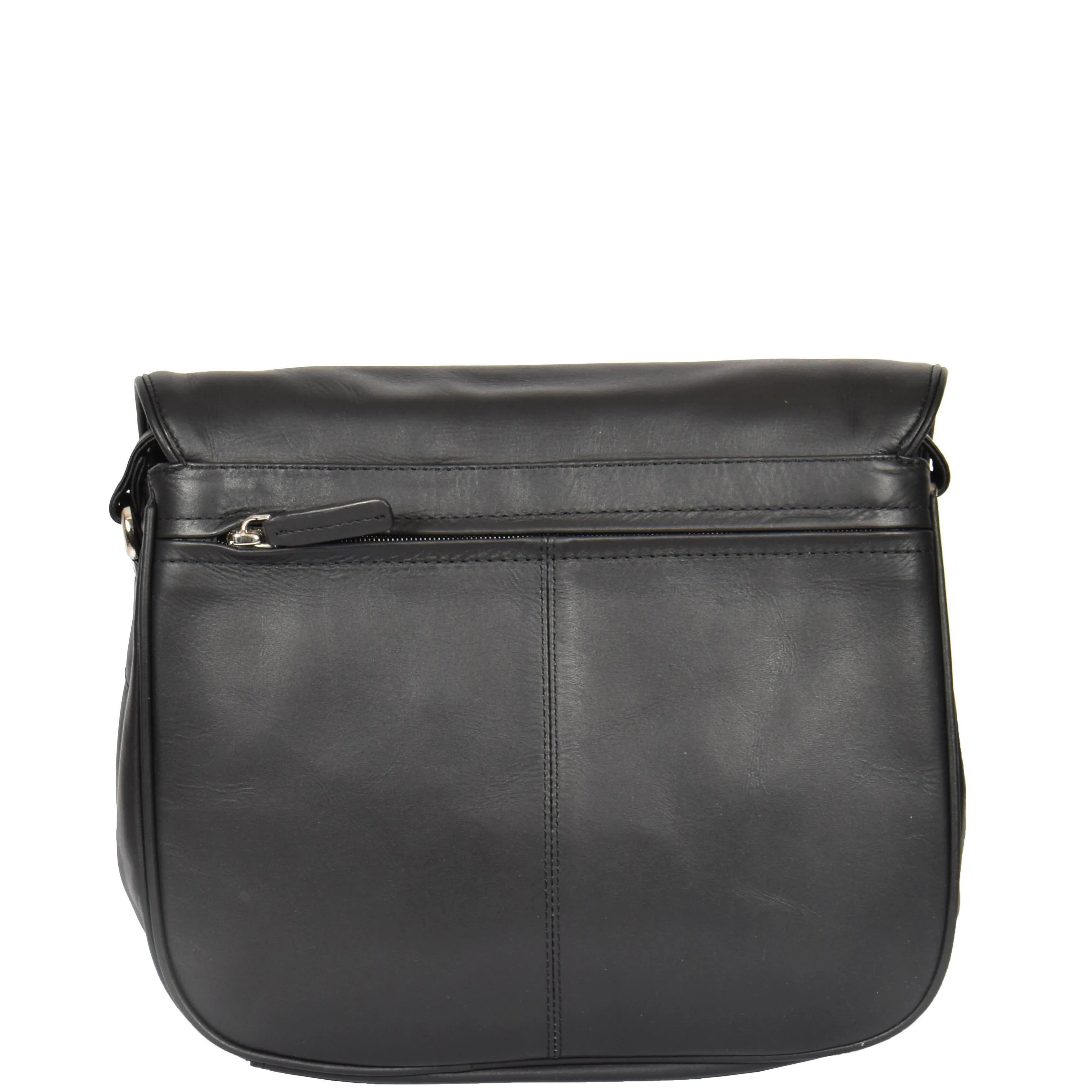 Womens Classic Cross Body Leather Bag Vancouver Black