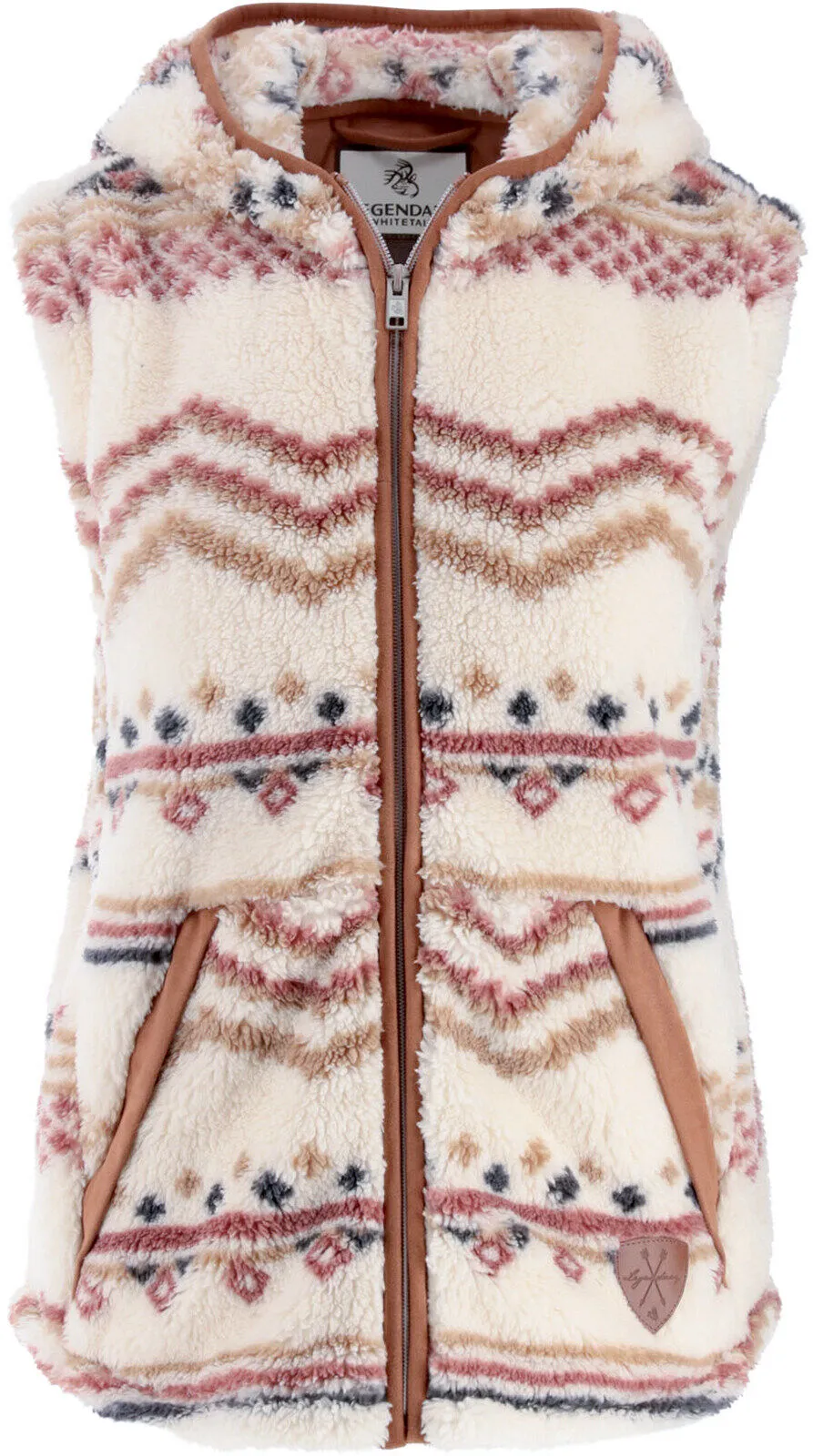 Women's Fuzzy Hide Fleece Hooded Vest