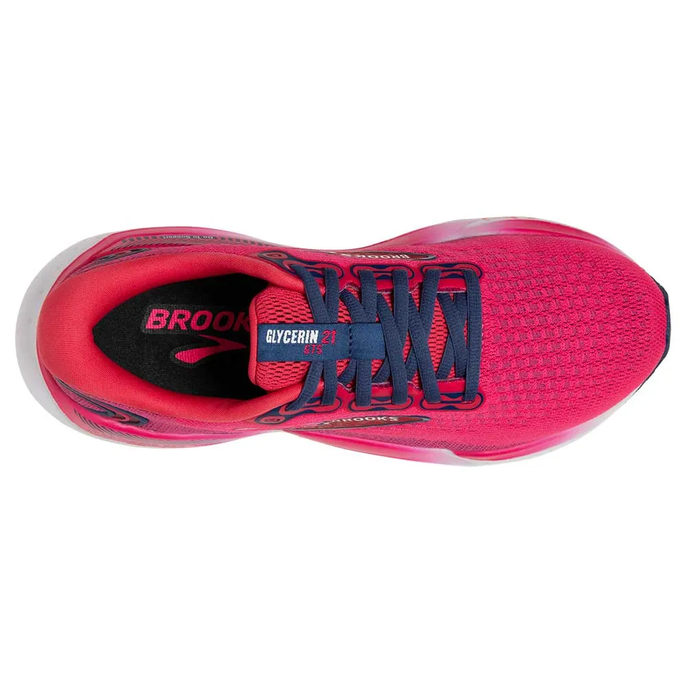 Women's Glycerin GTS 21 Running Shoe - Raspberry/Estate Blue - Regular (B)