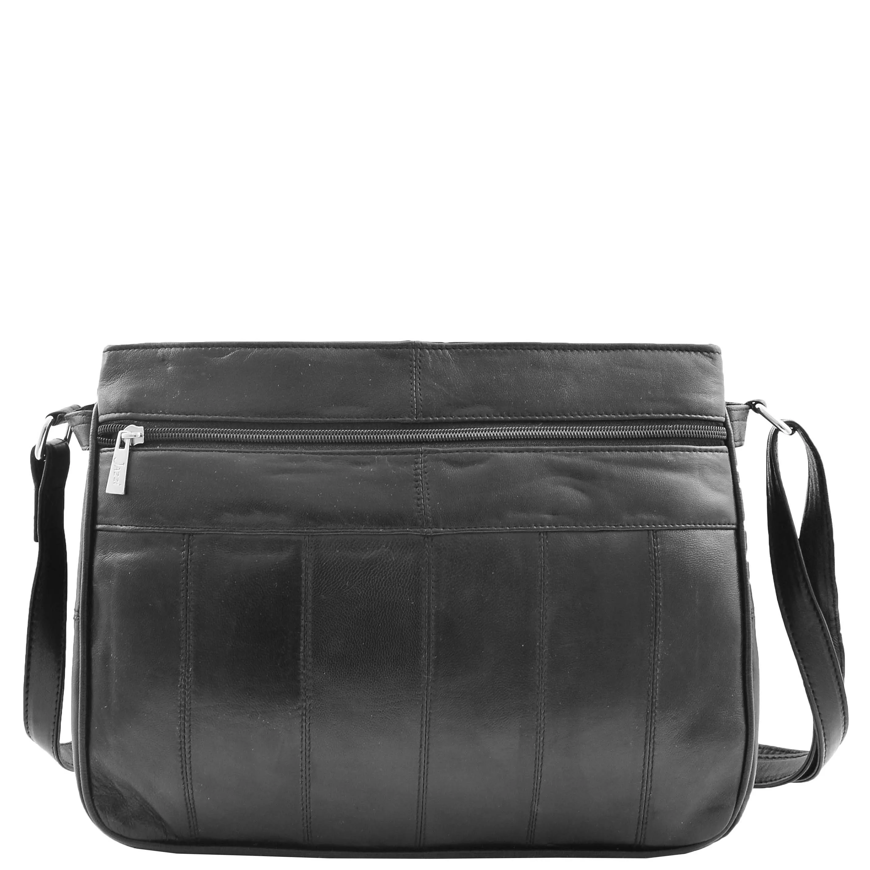 Womens Leather Cross Body Organiser Bag HOL001 Black