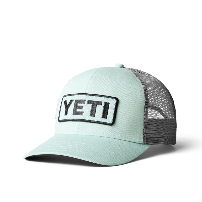 YETI Logo Badge Trucker Hat-Ice Mint