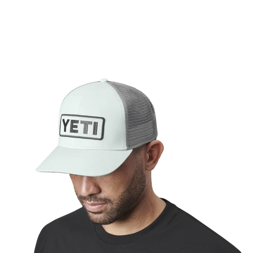 YETI Logo Badge Trucker Hat-Ice Mint