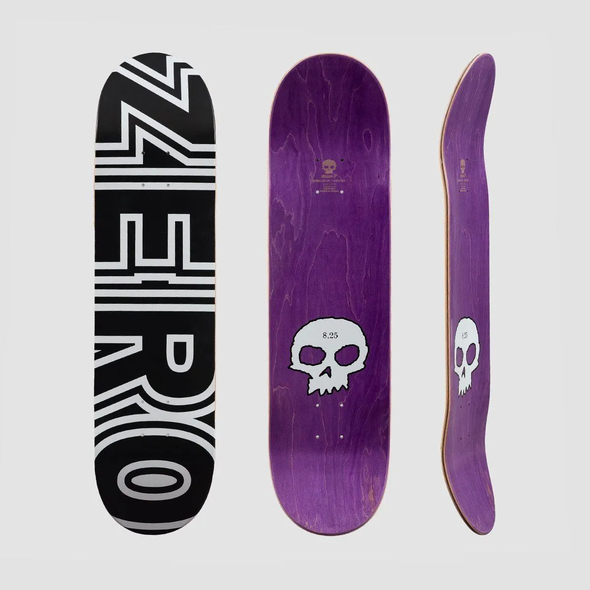 Zero Bold Skateboard Deck Black/White - 8